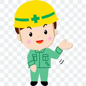 Construction worker (to guide) Construction worker (to guide)