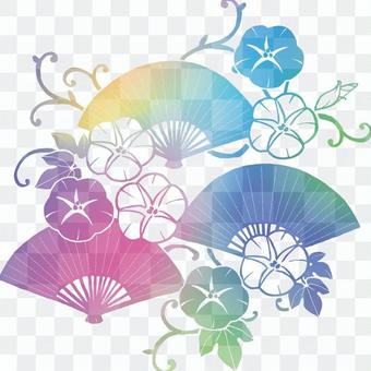 Fan morning glory crest (pop · checkered) Fan morning glory crest (pop · checkered)