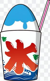 Shaved ice blue Hawaiian taste Shaved ice blue Hawaiian taste
