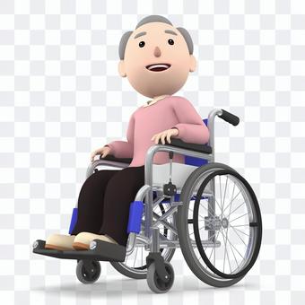 Wheelchair old man 02 Wheelchair old man 02