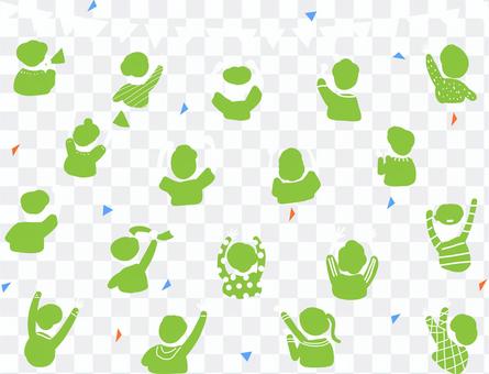 People who support people Person material collection No line Ver. People who support people Person material collection No line Ver.