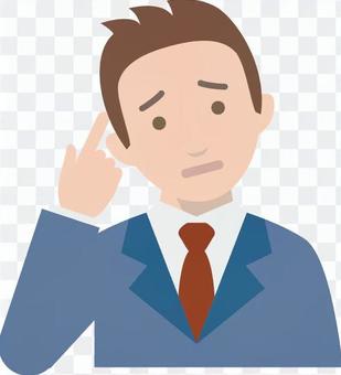Worrying office worker Worrying office worker