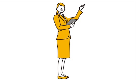 Business woman to guide Business woman to guide