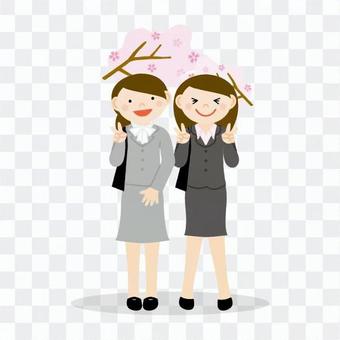 Women in two suit Women in two suit