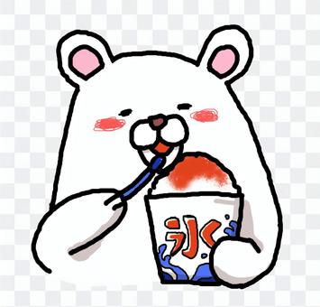 Shaved ice and white bear Shaved ice and white bear