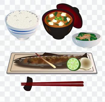 Seasoned salt-burnt meal set Seasoned salt-burnt meal set