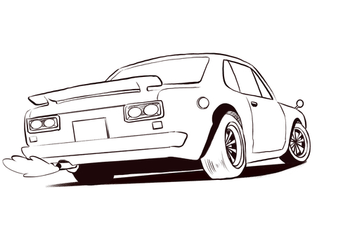 Car line drawing Car line drawing