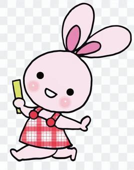 Mr. Usagi running Mr. Usagi running