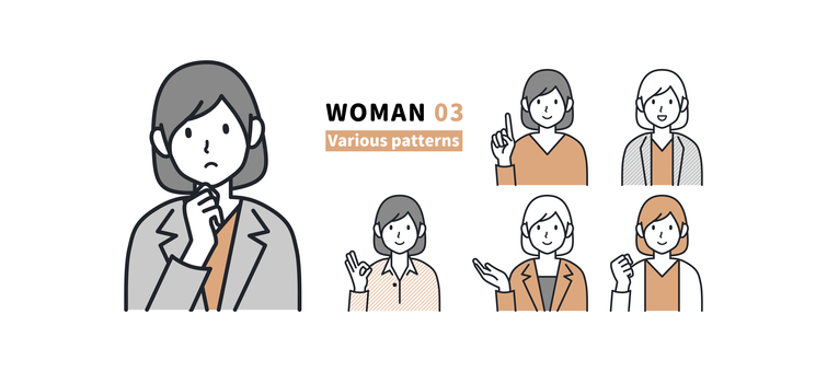 Women with various facial expressions and poses 03 Women with various facial expressions and poses 03