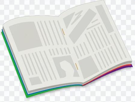 Weekly magazine opened Weekly magazine opened