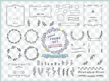 Natural botanical frameset Natural botanical frameset