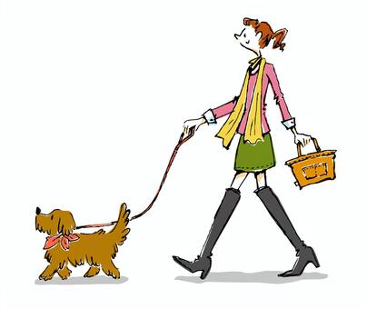 Walk with a dog Walk with a dog
