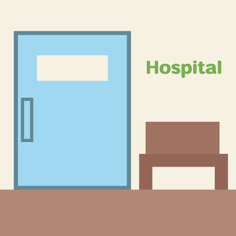 Image of hospital examination room Image of hospital examination room