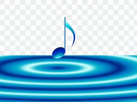 A note floating on the water A note floating on the water