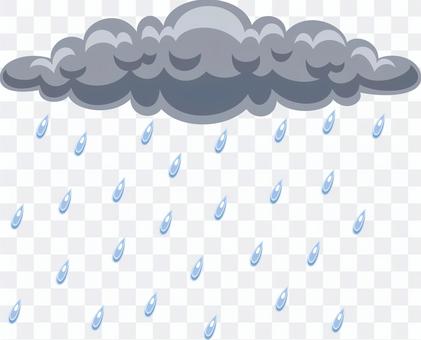 Black rain clouds and falling rain Black rain clouds and falling rain