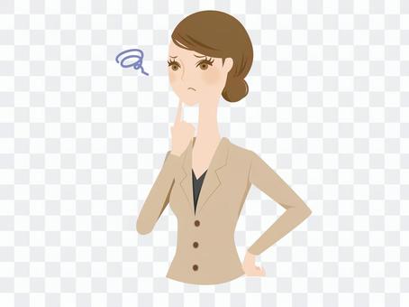 Women in troubled suit Women in troubled suit