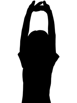 Female tall silhouette black and white Female tall silhouette black and white