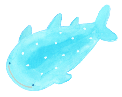 Watercolor whale shark 1 Watercolor whale shark 1