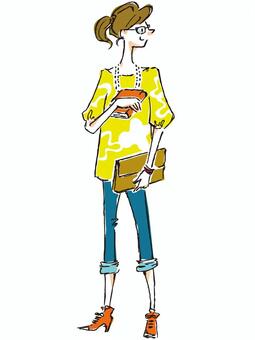 Woman holding a book Woman holding a book