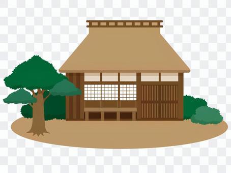 Thatched roof house Thatched roof house