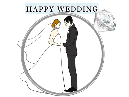 Two characters in the wedding ring Two characters in the wedding ring