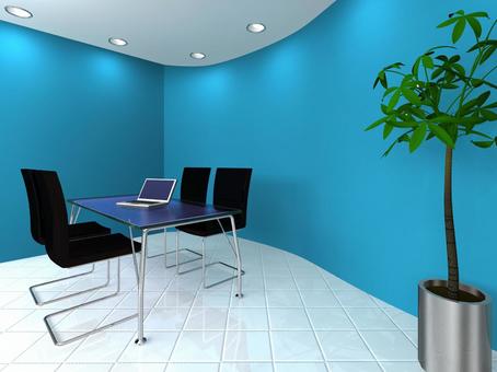 Corporate meeting booth (blue) Corporate meeting booth (blue)