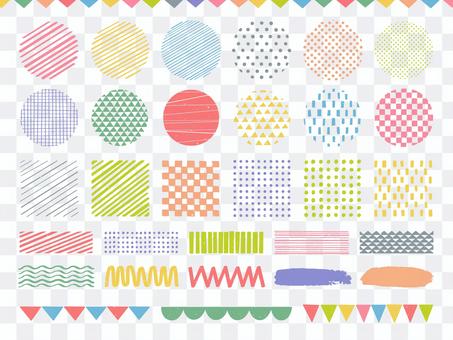 Handwritten simple background texture set Handwritten simple background texture set
