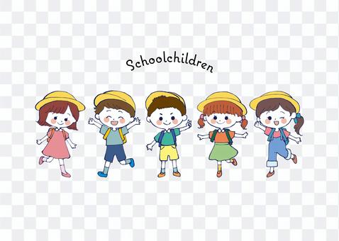 Energetic elementary school student Energetic elementary school student
