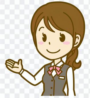 Female employee of uniforms A_ Information 05 BS Female employee of uniforms A_ Information 05 BS