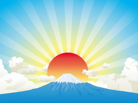 Fuji and sunrise background 01 Fuji and sunrise background 01