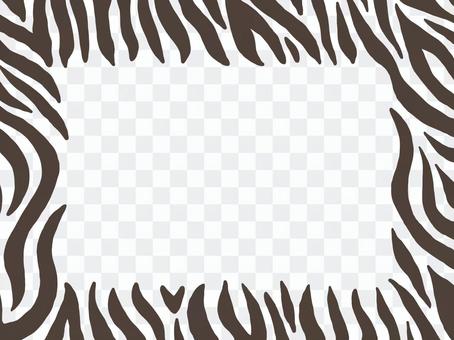 White tiger pattern frame White tiger pattern frame