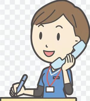 Home-visit nurse (blue)-353-bust Home-visit nurse (blue)-353-bust