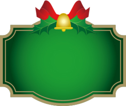 Christmas label green Christmas label green