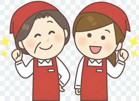 Super clerk _ two women Super clerk _ two women