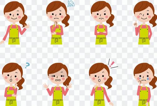 Apron female upper body set Apron female upper body set