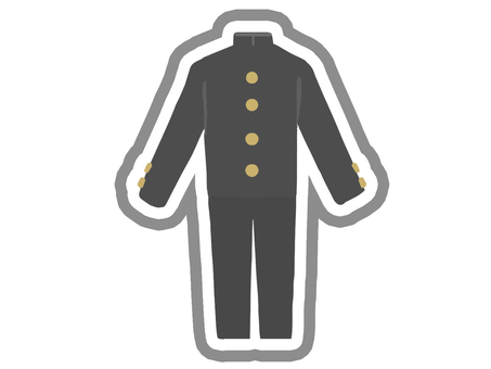 Gakuran icon line available Gakuran icon line available