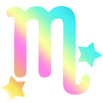 Scorpio with rainbow-colored gradation Scorpio with rainbow-colored gradation