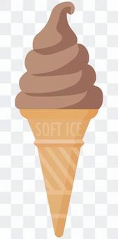 Soft serve chocolate corn Soft serve chocolate corn