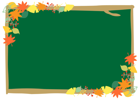 Autumn frame autumn leaves blackboard Autumn frame autumn leaves blackboard