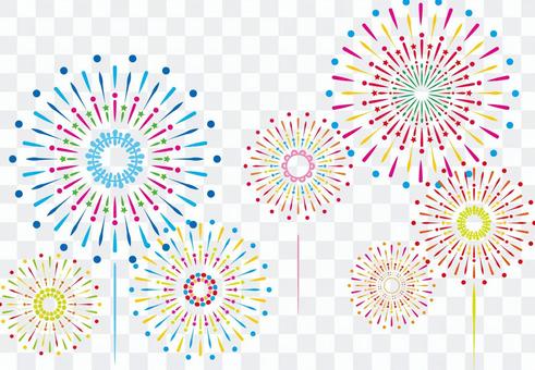 Illustration fireworks display summer festival athletic meet Olympics Illustration fireworks display summer festival athletic meet Olympics