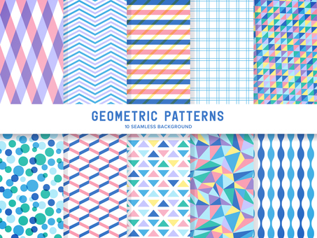 A set of pop geometric patterns A set of pop geometric patterns