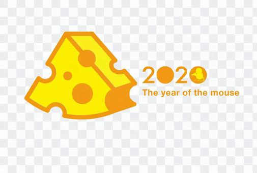 2020 New Year's card Chies mouse yellow 2020 New Year's card Chies mouse yellow