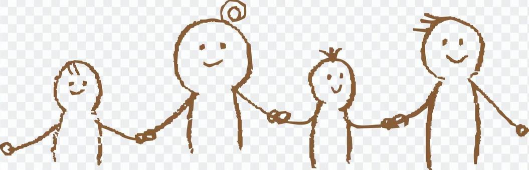 Hands holding a family Hands holding a family