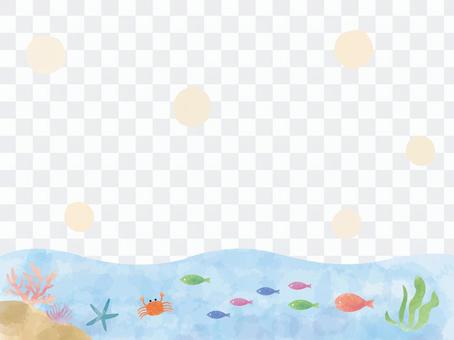 Sea polka dot background material Sea polka dot background material
