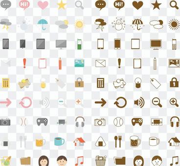 Life, hobbies and web icons Life, hobbies and web icons