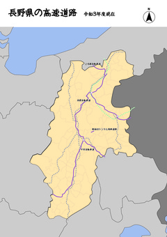 Nagano Prefecture Nagano Expressway Road Japan Nagano Prefecture Nagano Expressway Road Japan