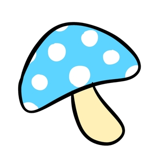 Polka dot mushroom blue Polka dot mushroom blue