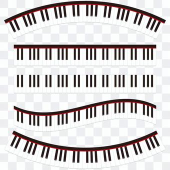 Piano keyboard line Piano keyboard line