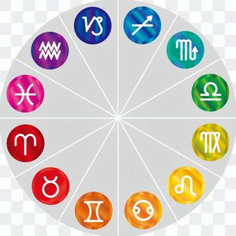 Zodiac 12 constellation icon (astrology, horoscope) Zodiac 12 constellation icon (astrology, horoscope)