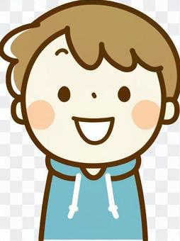 一个微笑的男孩 一个微笑的男孩